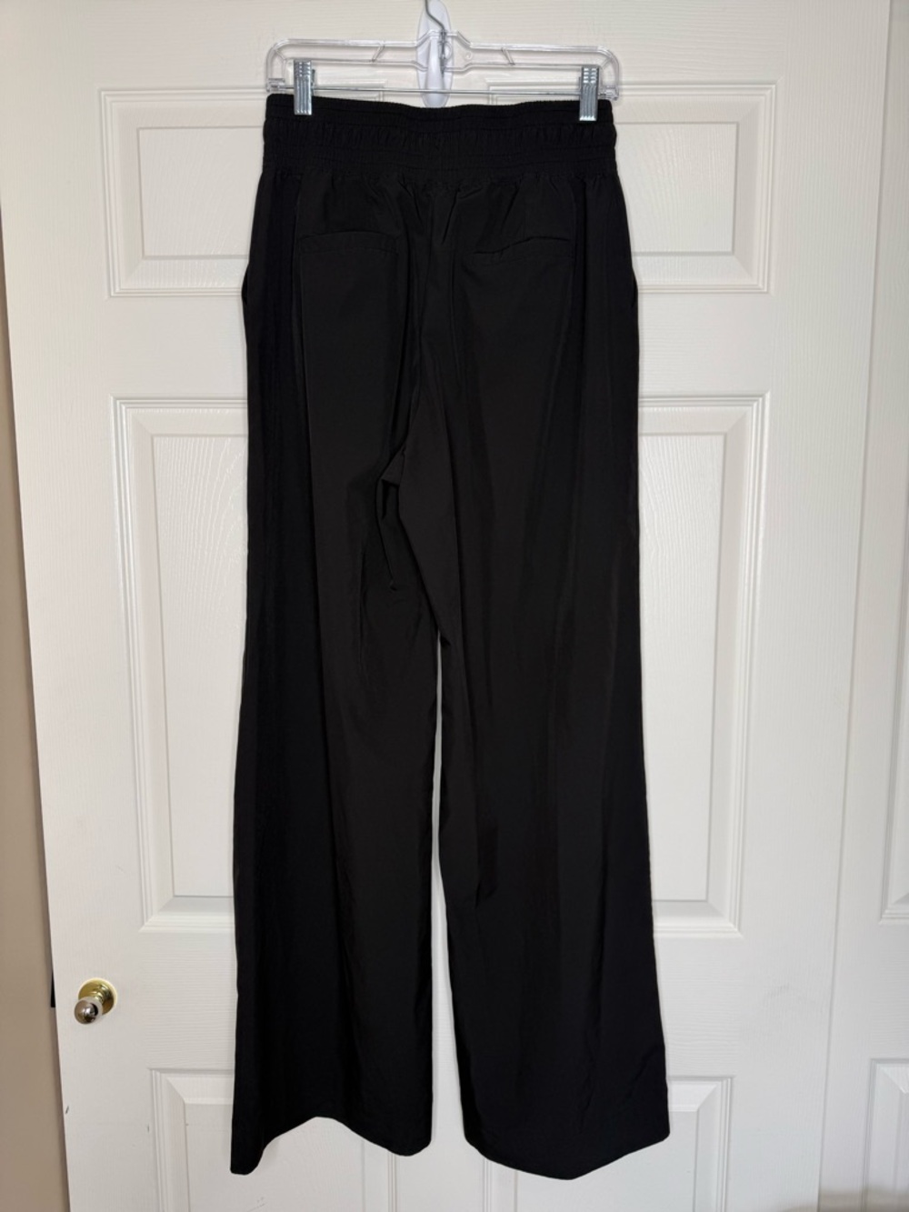 Albion Jetset Wide Leg Pants Pants Black High Rise Size M Tall Travel Lounge - Picture 8 of 12